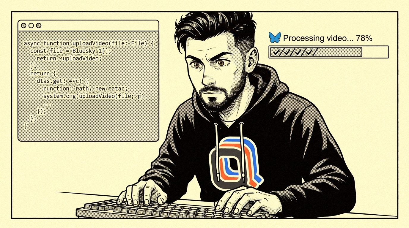 Bluesky video upload API code example